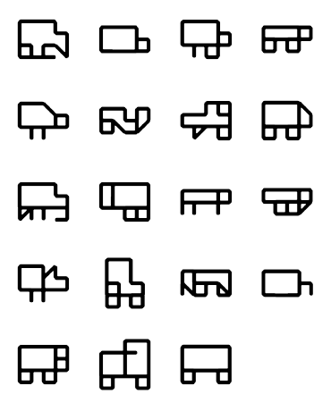 truck icons generated by a computer program