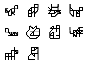 tiger icons generated by a computer program