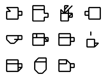 coffee cup icons generated by a computer program